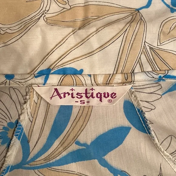 Vintage 70s Floral MuuMuu Caftan with Pockets - Picture 6 of 8